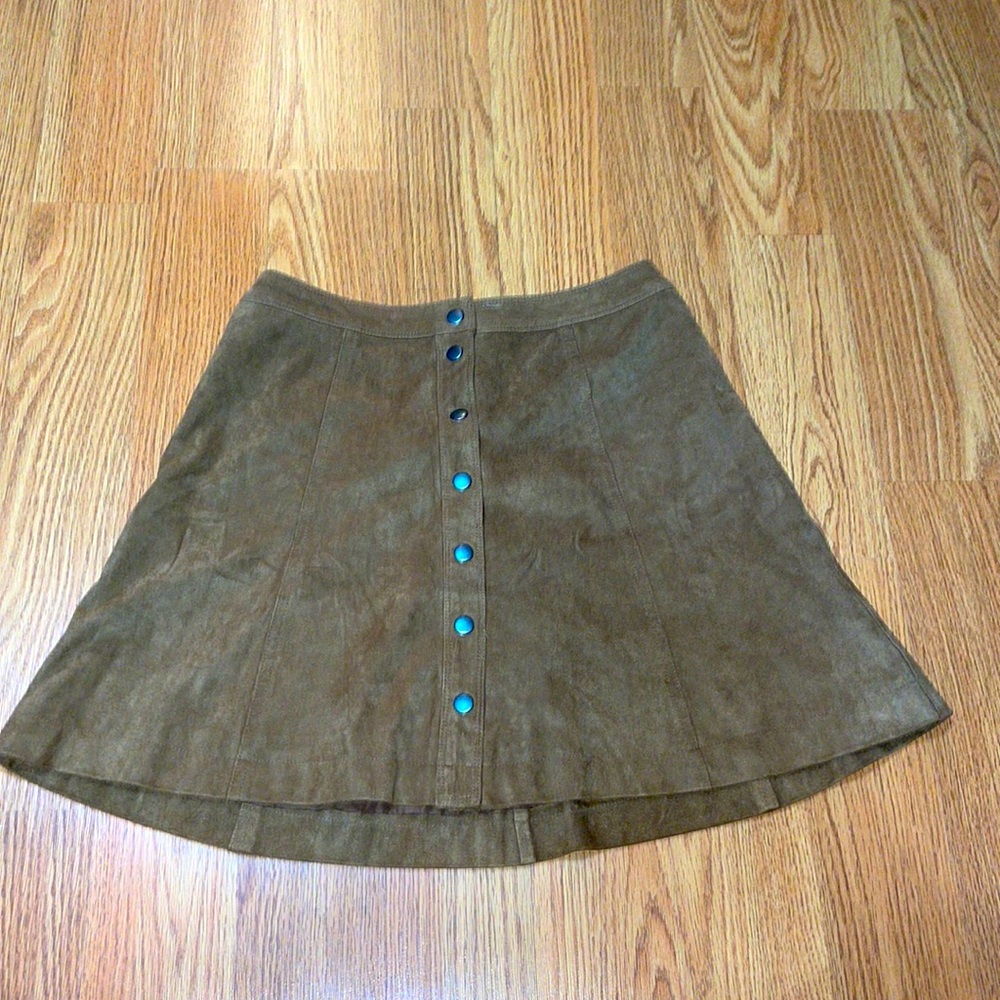 Vegan Suede Mini Skirt